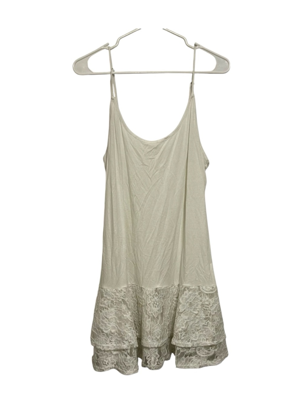 Altar'd State White/Cream Tiered Lace Cami Tank Top Boho Size Large Coquette⁠